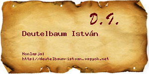 Deutelbaum István névjegykártya